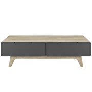 Coffee table in natural gray by Modway additional picture 4