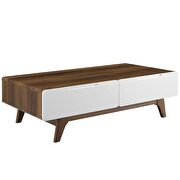 Coffee table in walnut white by Modway additional picture 2