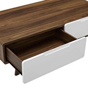 Coffee table in walnut white by Modway additional picture 5