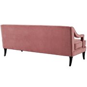 Button tufted performance velvet sofa in dusty rose additional photo 4 of 3