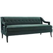 Button tufted performance velvet sofa in green additional photo 3 of 5