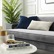 Button tufted performance velvet sofa in gray by Modway additional picture 7