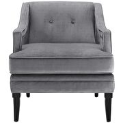 Button tufted performance velvet chair in gray by Modway additional picture 4