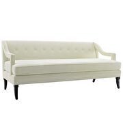 Button tufted performance velvet sofa in ivory by Modway additional picture 3