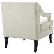 Button tufted performance velvet chair in ivory additional photo 3 of 3