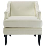 Button tufted performance velvet chair in ivory additional photo 4 of 3
