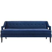 Button tufted performance velvet sofa in navy by Modway additional picture 2