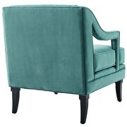 Button tufted performance velvet chair in teal additional photo 3 of 3