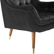 Button tufted performance velvet lounge chair additional photo 3 of 6