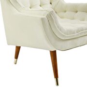 Button tufted performance velvet lounge chair additional photo 3 of 5