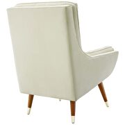 Button tufted performance velvet lounge chair additional photo 5 of 5