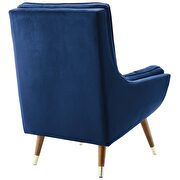 Button tufted performance velvet lounge chair additional photo 5 of 6