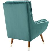 Button tufted performance velvet lounge chair additional photo 5 of 6