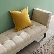 Tufted button upholstered fabric accent bench in beige by Modway additional picture 2