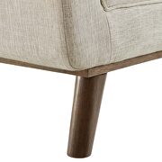 Tufted button upholstered fabric accent bench in beige by Modway additional picture 3