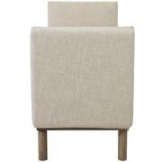 Tufted button upholstered fabric accent bench in beige by Modway additional picture 5