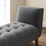 Tufted button upholstered fabric accent bench in gray by Modway additional picture 8