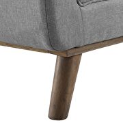 Tufted button upholstered fabric accent bench in light gray by Modway additional picture 3