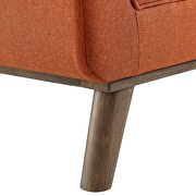 Tufted button upholstered fabric accent bench in orange by Modway additional picture 3