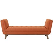 Tufted button upholstered fabric accent bench in orange by Modway additional picture 6