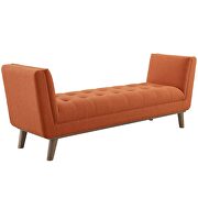 Tufted button upholstered fabric accent bench in orange by Modway additional picture 7