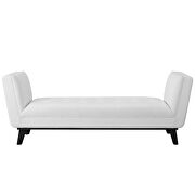 Tufted button faux leather accent bench in white by Modway additional picture 6