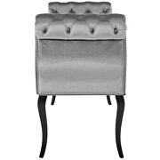 Chesterfield style button tufted performance velvet bench in light gray by Modway additional picture 6