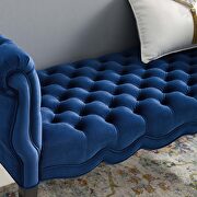 Chesterfield style button tufted performance velvet bench in navy by Modway additional picture 2
