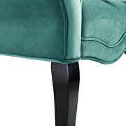 Chesterfield style button tufted performance velvet bench in teal by Modway additional picture 3