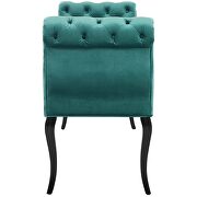 Chesterfield style button tufted performance velvet bench in teal by Modway additional picture 6