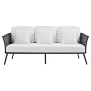 Outdoor patio aluminum sofa in gray white by Modway additional picture 4