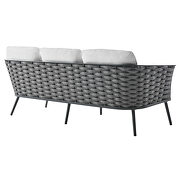 Outdoor patio aluminum sofa in gray white by Modway additional picture 5