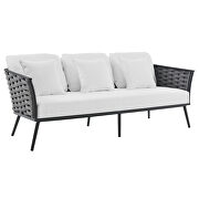 Outdoor patio aluminum sofa in gray white by Modway additional picture 6