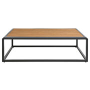 Outdoor patio aluminum coffee table in gray natural finish by Modway additional picture 3