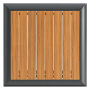 Outdoor patio aluminum side table in gray natural finish additional photo 4 of 4