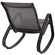 Rocking outdoor patio mesh sling lounge chair in espresso by Modway additional picture 5