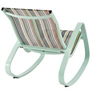 Rocking outdoor patio mesh sling lounge chair in green stripe by Modway additional picture 3