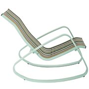 Rocking outdoor patio mesh sling lounge chair in green stripe by Modway additional picture 4