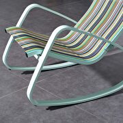 Rocking outdoor patio mesh sling lounge chair in green stripe by Modway additional picture 6