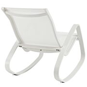 Rocking outdoor patio mesh sling lounge chair in white by Modway additional picture 4