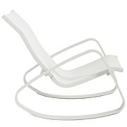 Rocking outdoor patio mesh sling lounge chair in white by Modway additional picture 5