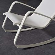 Rocking outdoor patio mesh sling lounge chair in white by Modway additional picture 6