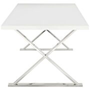 Dining table in white silver by Modway additional picture 2