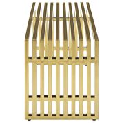 Medium stainless steel bench in gold by Modway additional picture 3
