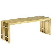 Medium stainless steel bench in gold by Modway additional picture 5