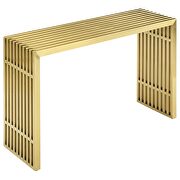 Stainless steel console table in gold by Modway additional picture 4