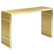 Stainless steel console table in gold by Modway additional picture 5