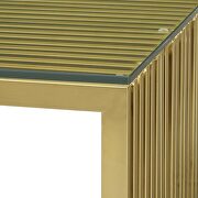Stainless steel coffee table in gold by Modway additional picture 2