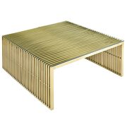 Stainless steel coffee table in gold by Modway additional picture 4