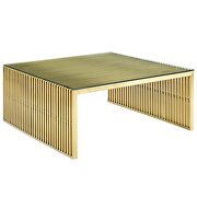 Stainless steel coffee table in gold by Modway additional picture 5